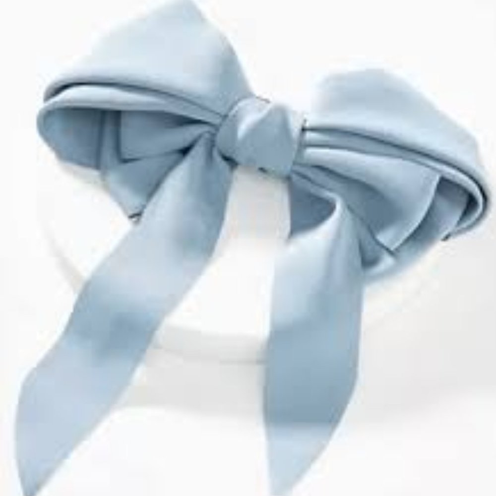 Anthropologie Julia Bow Barrette in Slate - NWT